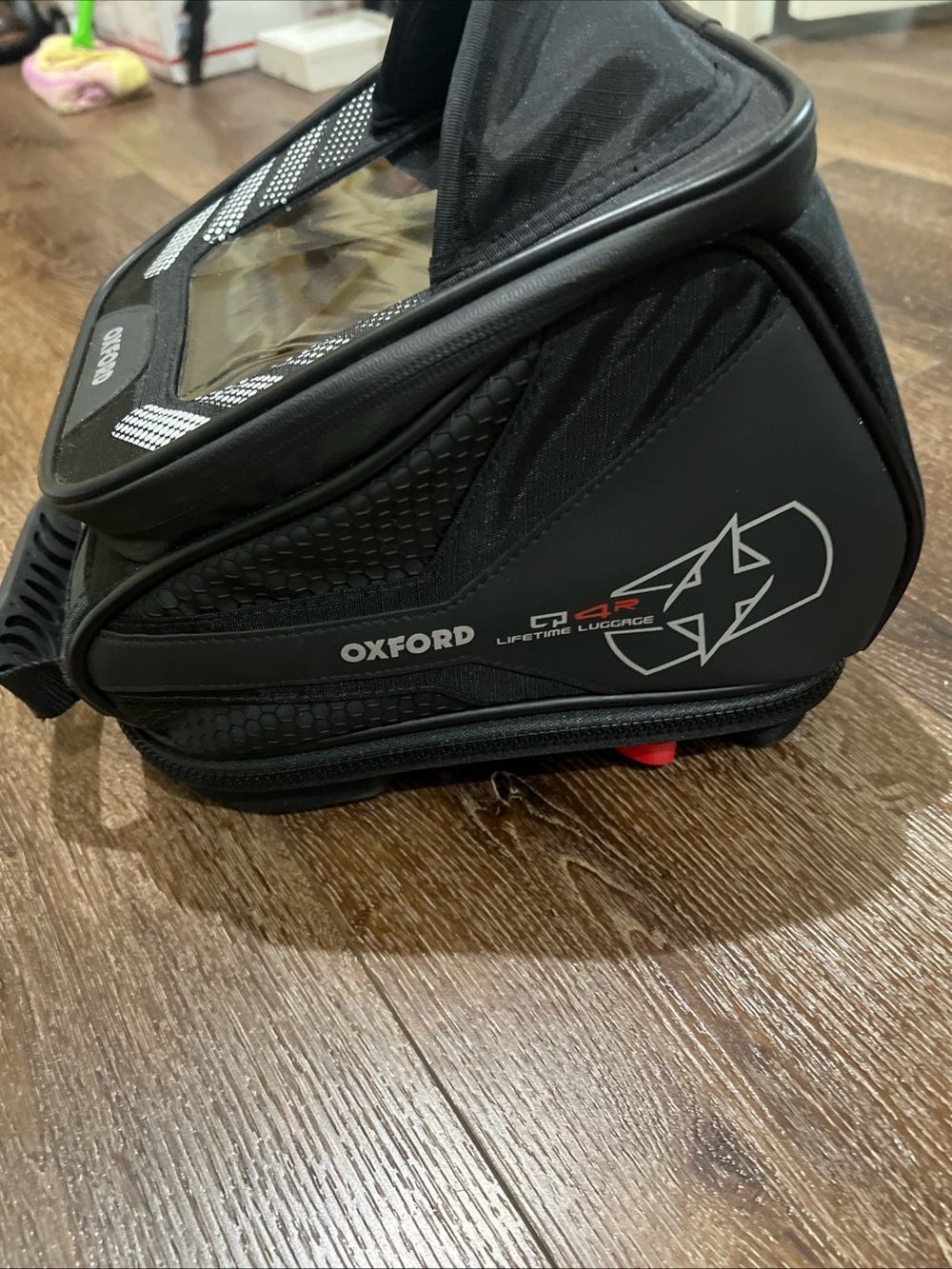Oxford Q4R lifetime luggage Black Motorcycle Tail Bag with Reflective Logo - Picture 10 of 14